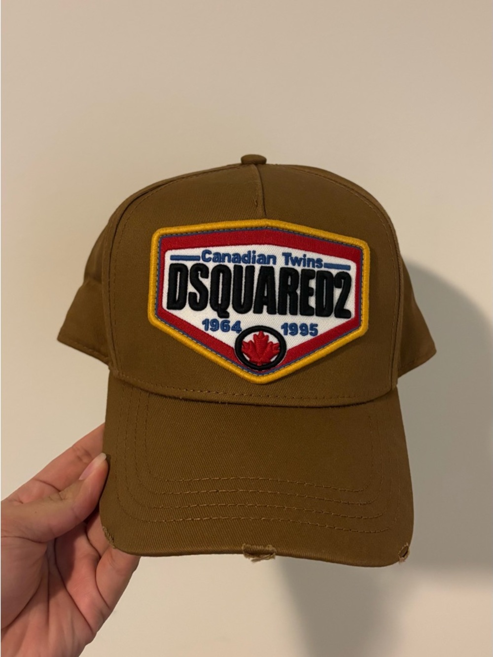 DSQUARED2 Brown Patch Logo Baseball Cap